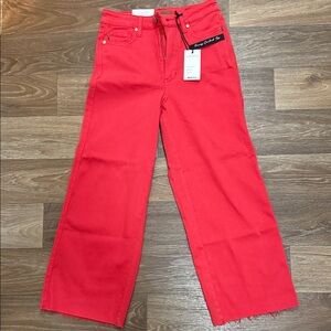 Judy Blue Vibrant Red Ankle Jeans